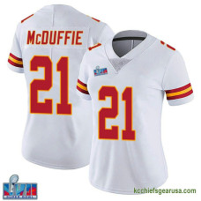 Womens Kansas City Chiefs Trent Mcduffie White Authentic Vapor Untouchable Super Bowl Lvii Patch Kcc216 Jersey C3124